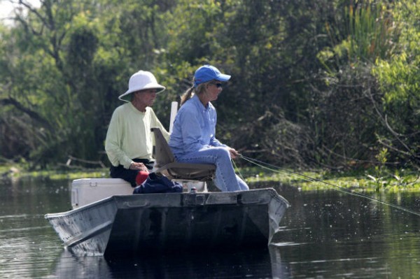 Jack with client in the Everglades.