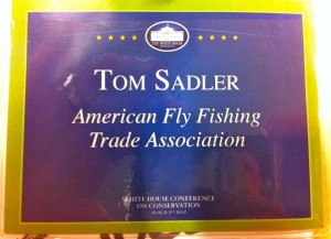 Tom's ID placard from a White House sponsored round table  