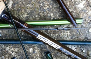 Beautiful Sage fly rods, sadly broken in mishaps.