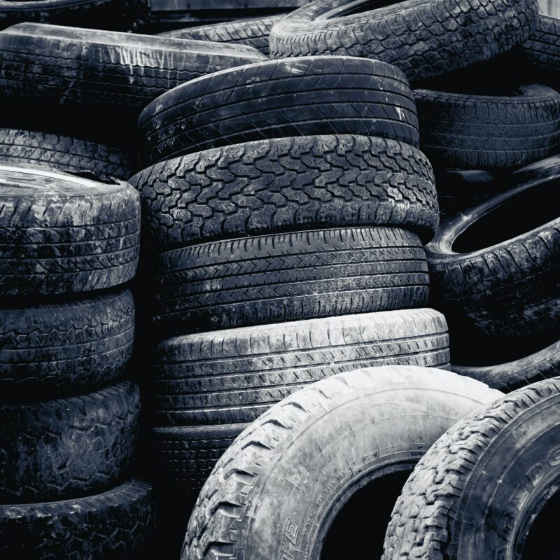 Pile of Worn Tires