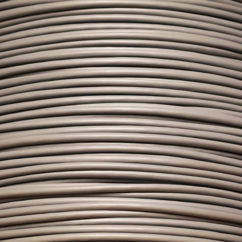 Close-up large skein with gray wire