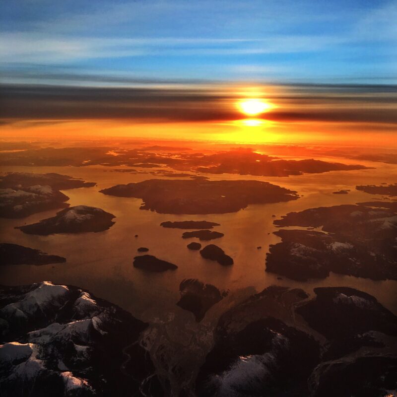 Sunset Over Mountains