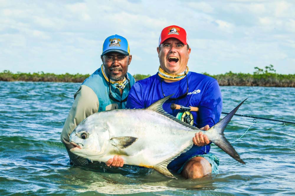 Giant Abaco permit on the fly on the Bahamas